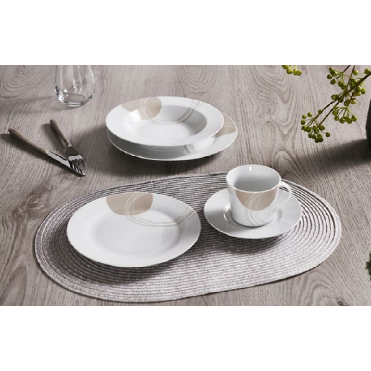 Set i Pjatave dhe Filxhanave Porcelan 20CP - Figura 2