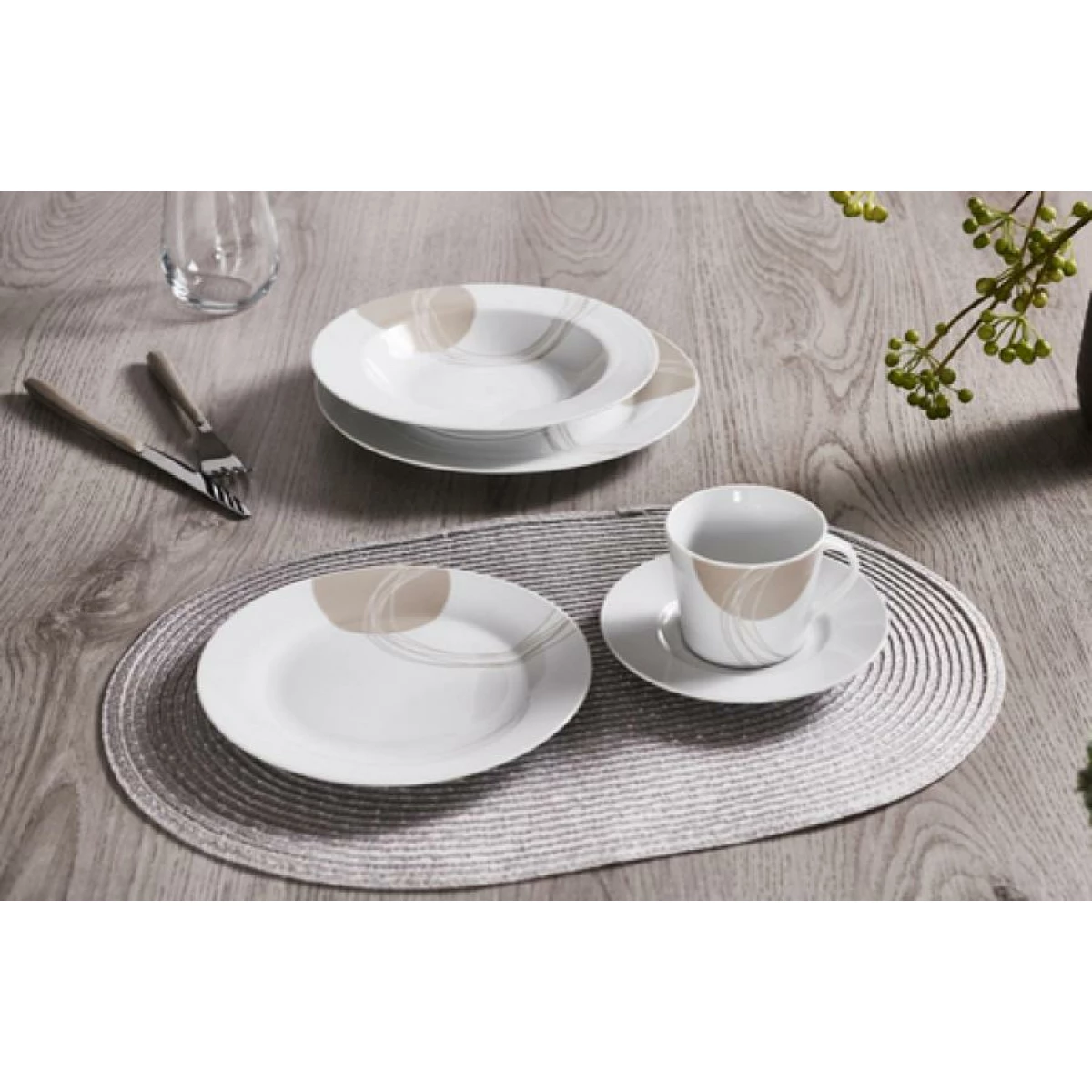 Set i Pjatave dhe Filxhanave Porcelan 20CP - Figura 2